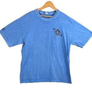 Crazy Shirts Garment Dyed Men's Tee Shirt Blue Hawaii Dye Size L Hawaii Original